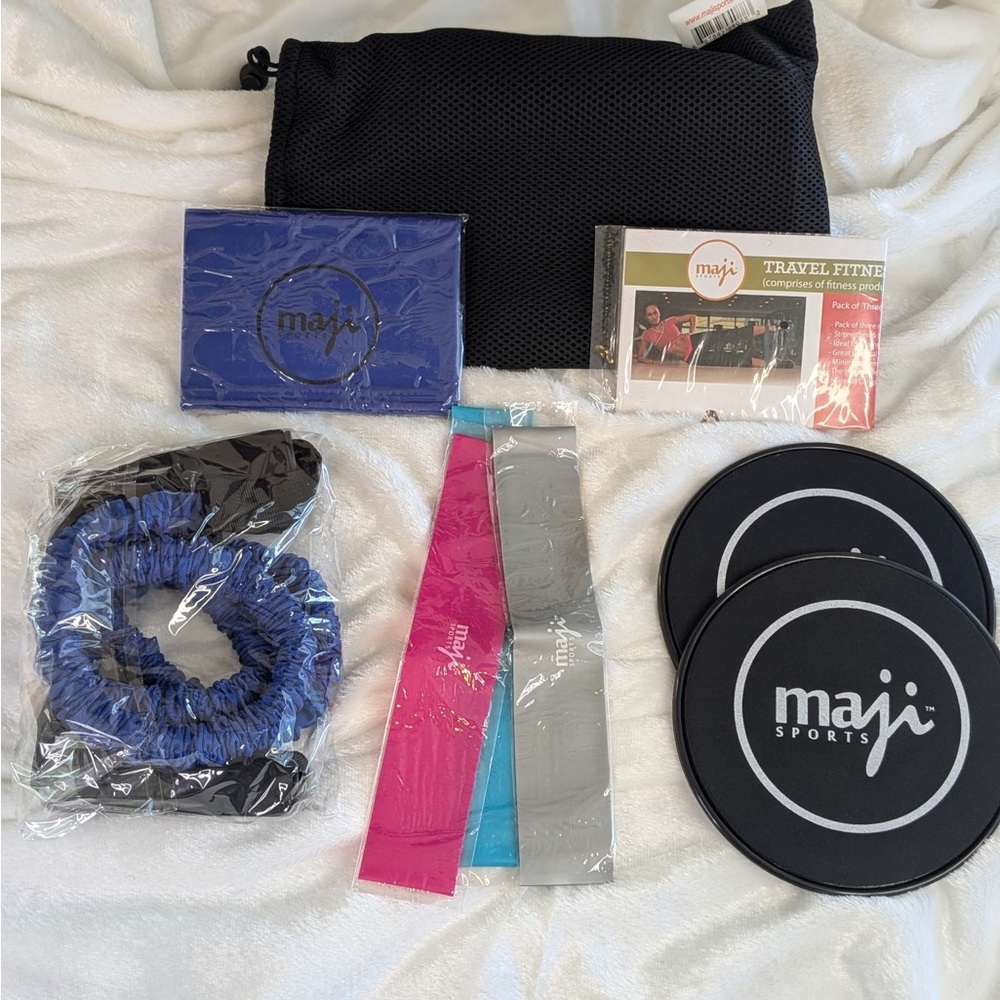 Maji Sports Fitness Set with Resistance Bands and Sliders NWT - Picture 7 of 9